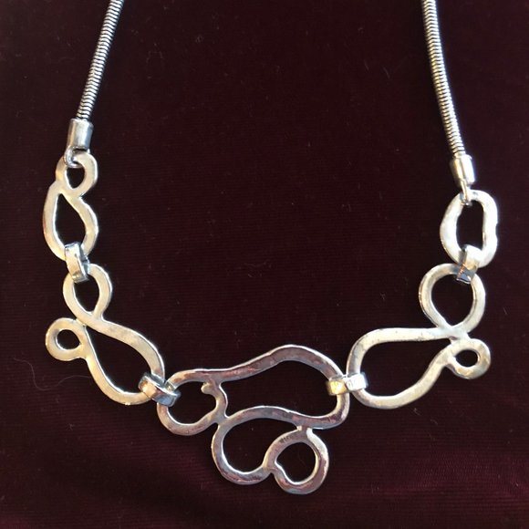 Contemporary sterling silver necklace - Picture 1 of 3